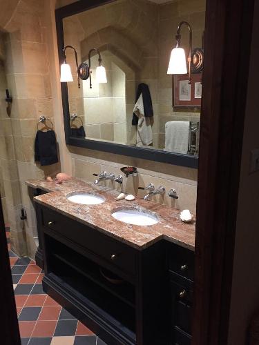 Bespoke bathrooms hand-built cabinets Beautiful convent style to keep in theme with the house and all installed by our team.