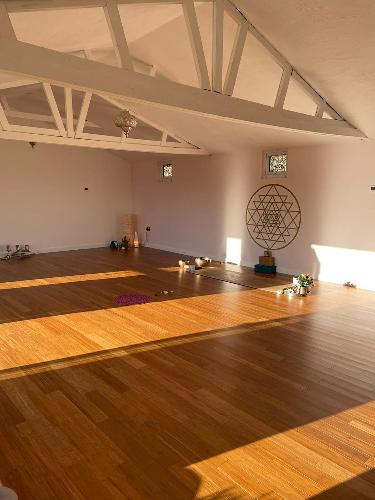 Yoga studio with bamboo flooring An old stable conversion to make a beautiful new yoga studio for Francesca Yogini.
